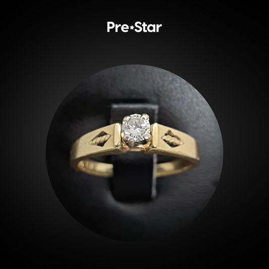 Anillo solitario 14k