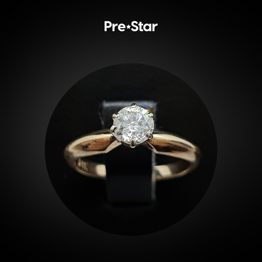 Anillo solitario 14k