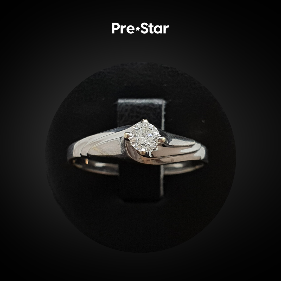Anillo solitario 14k
