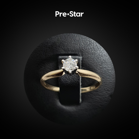 Anillo solitario 14k