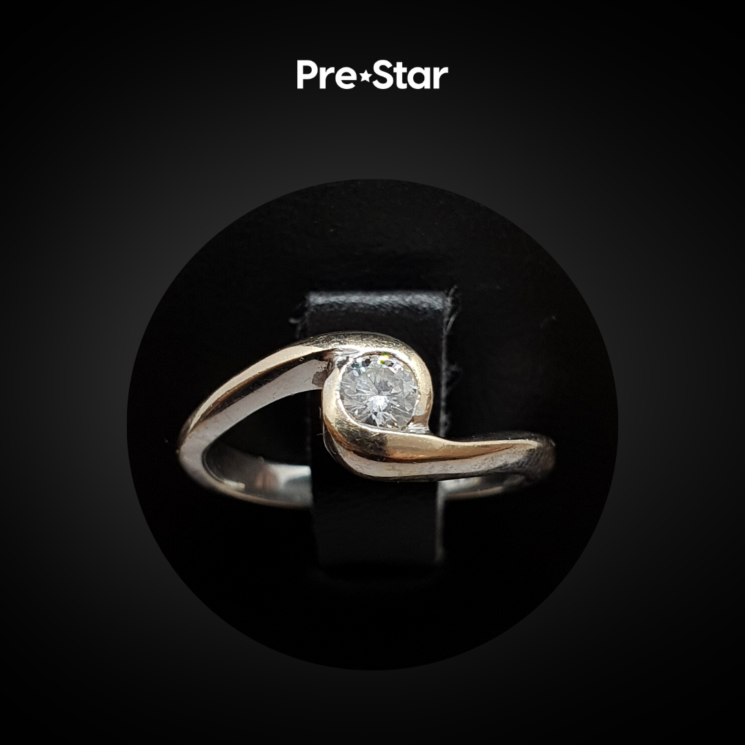 Anillo solitario 14k