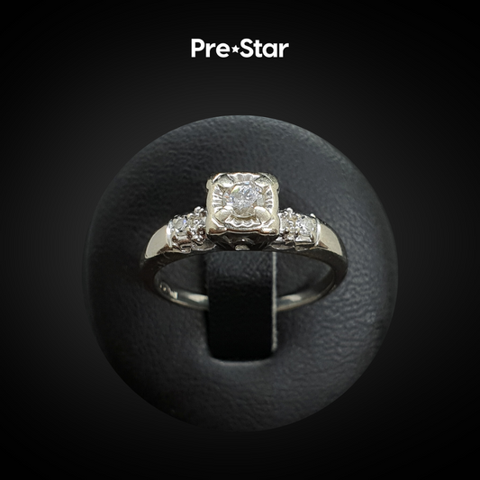 Anillo solitario 14k