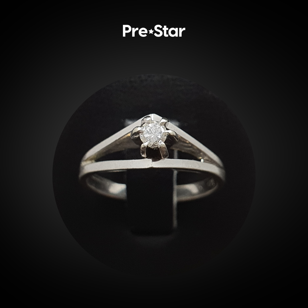 Anillo solitario 14k