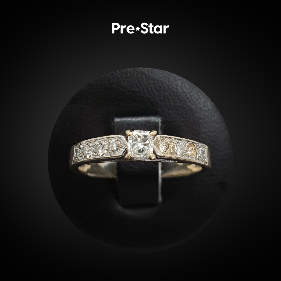 Anillo solitario 14k
