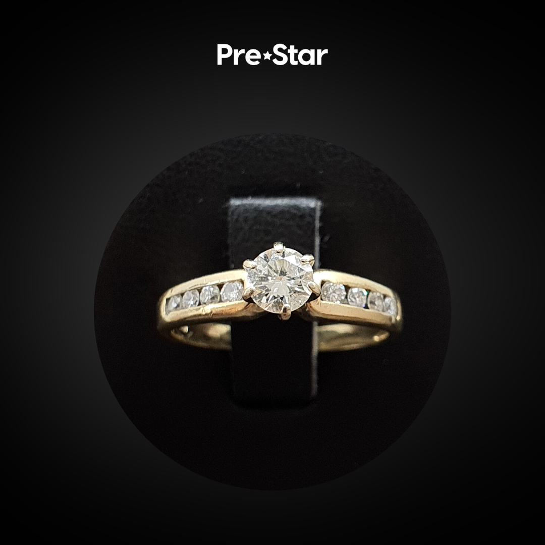 Anillo solitario 14k