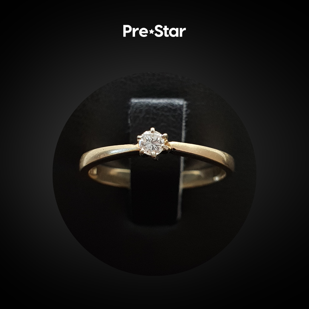 Anillo solitario 14k