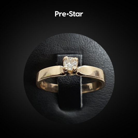 Anillo solitario 14k