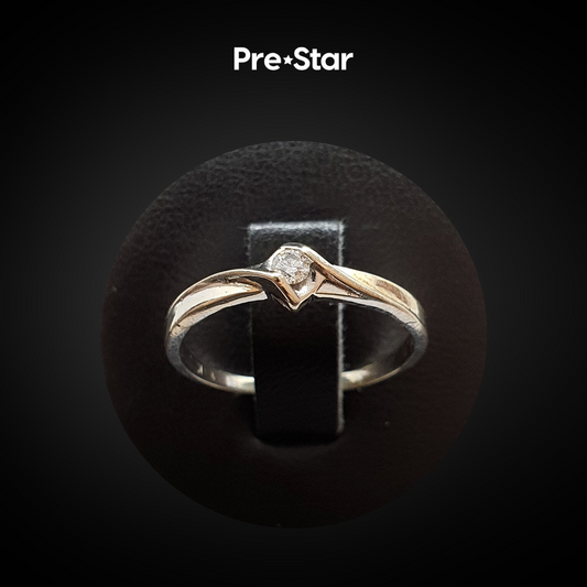 Anillo solitario 14k