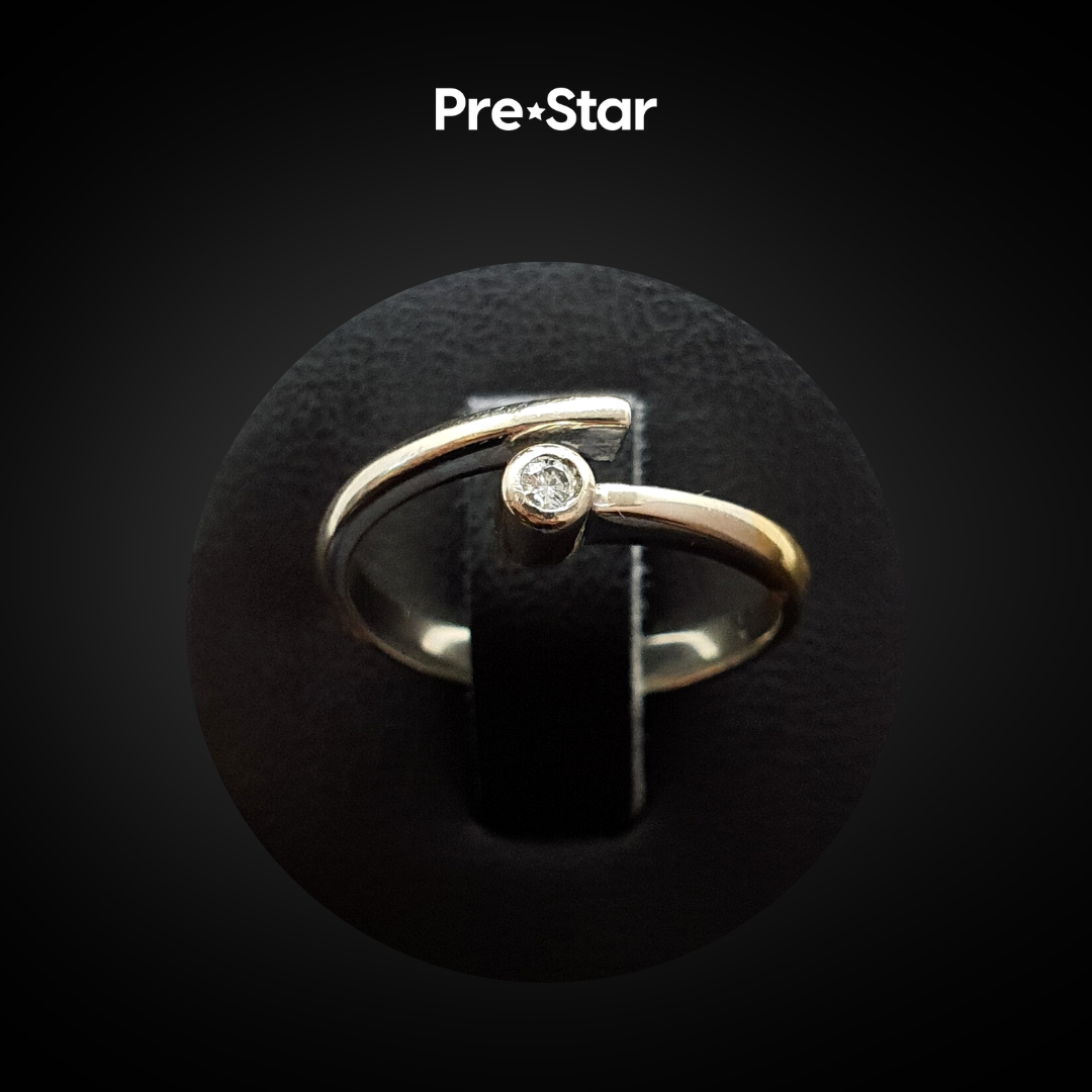 Anillo solitario 14k