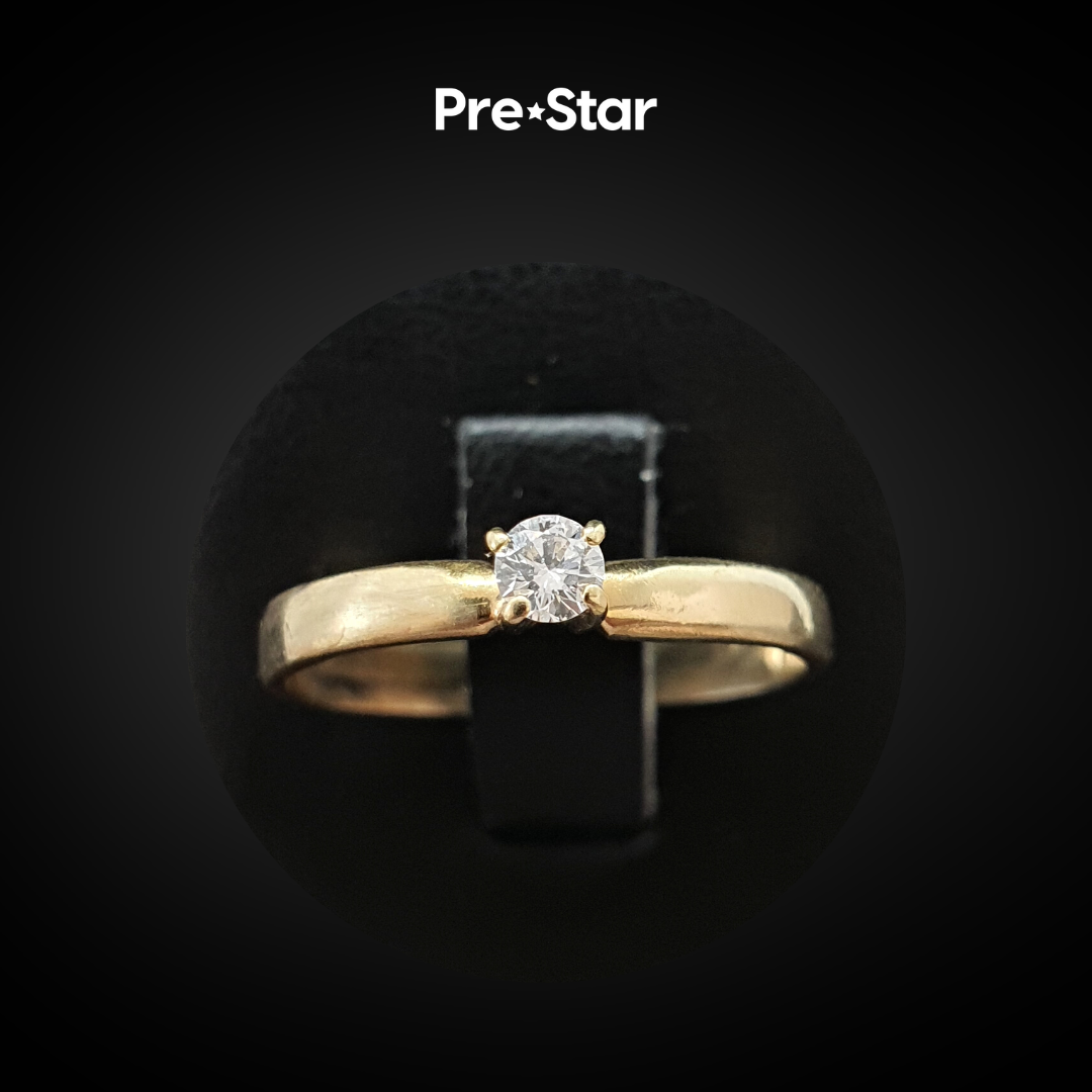 Anillo solitario 14k
