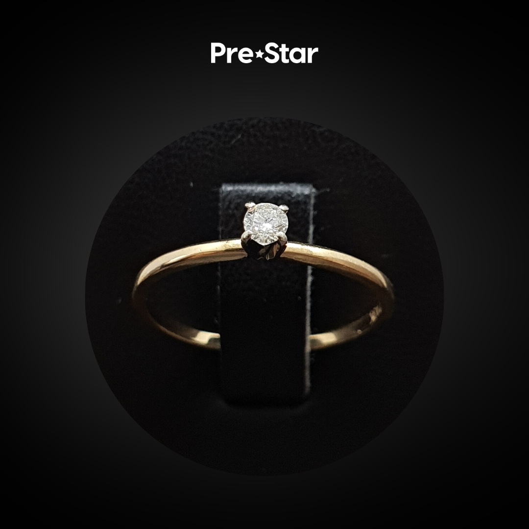 Anillo solitario 10k